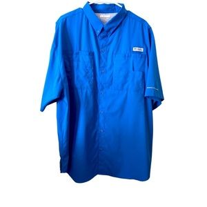 Columbia PFG Professional Fishing Gear Short Sleeve Button‎ down with Omni shade